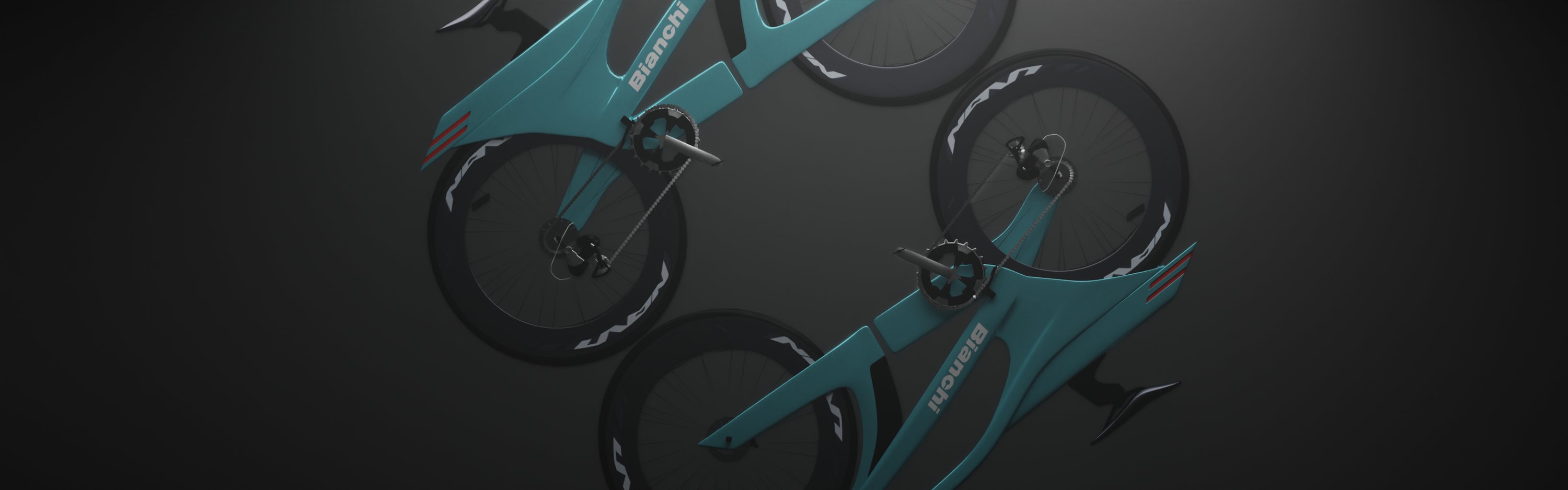 Vélo ALTIS de trois quarts dans un studio sombre